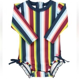 RUFFLEBUTTS ONE PIECE RASH GUARD 6-12 mobths